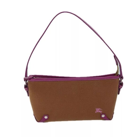 BURBERRY Blue Label Shoulder Bag Canvas 2way Brown Auth - Picture 2 of 16
